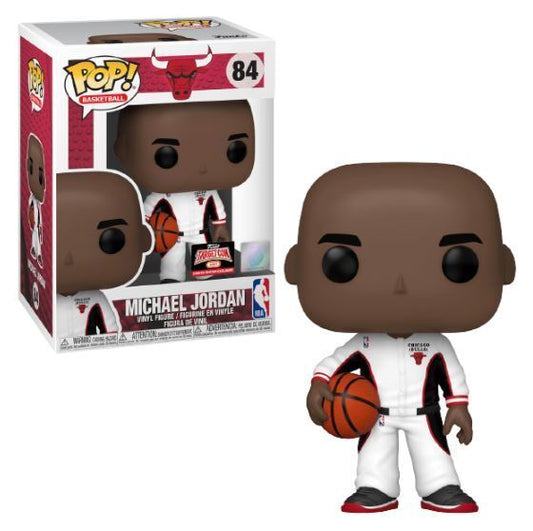 FUNKO POP! NBA: CHICAGO BULLS - MICHAEL JORDAN [WHITE WARM-UP SUIT] **2021 TARGET CON EXCLUSIVE** #84