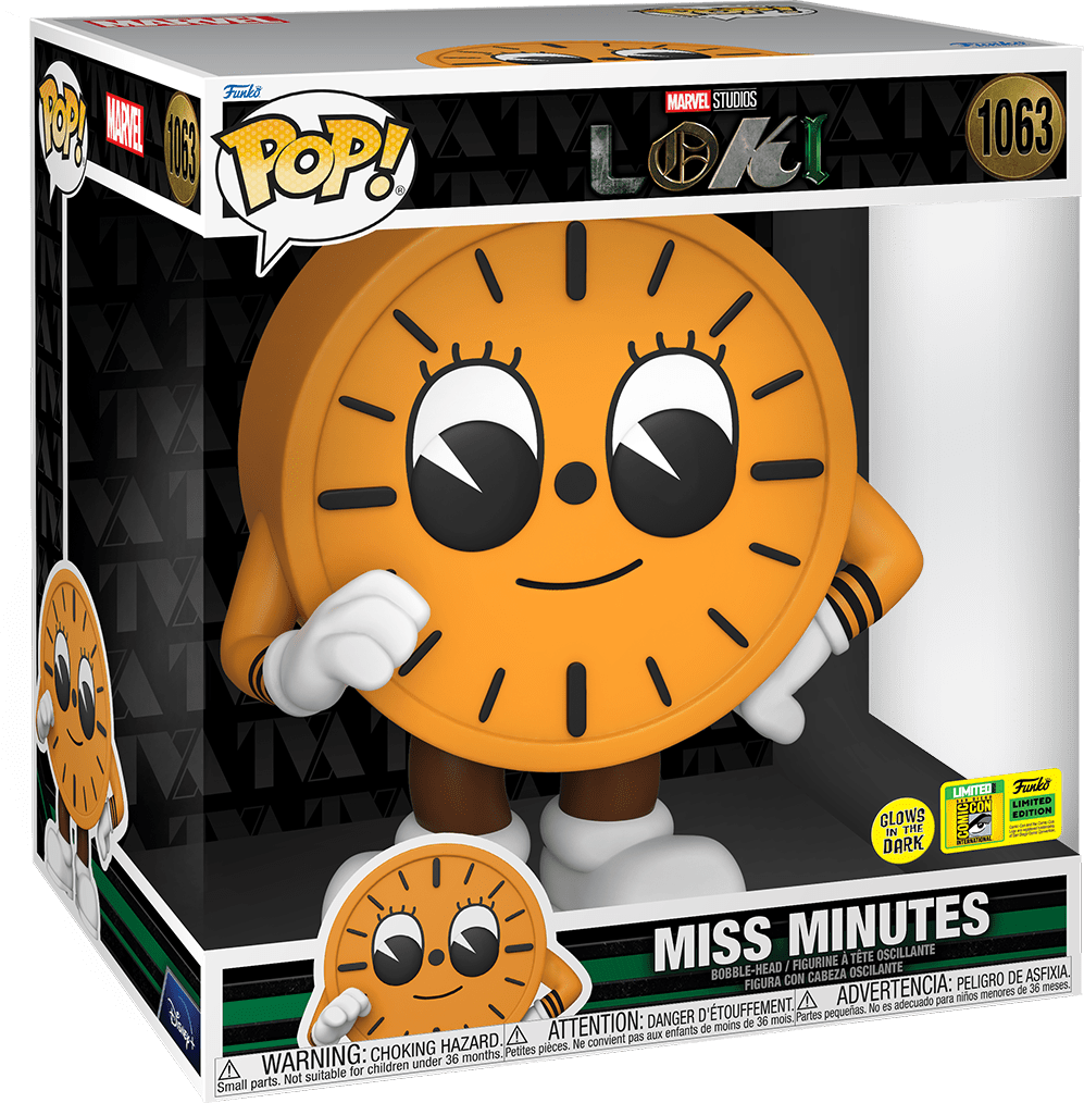 FUNKO POP! MARVEL: LOKI [TV SERIES] - 10" MISS MINUTES [GITD] **2022 SDCC EXCLUSIVE** #1063