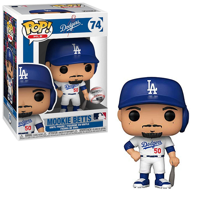 FUNKO POP! MLB: LOS ANGELES DODGERS [L.A.] - MOOKIE BETTS [WHITE HOME JERSEY] #74