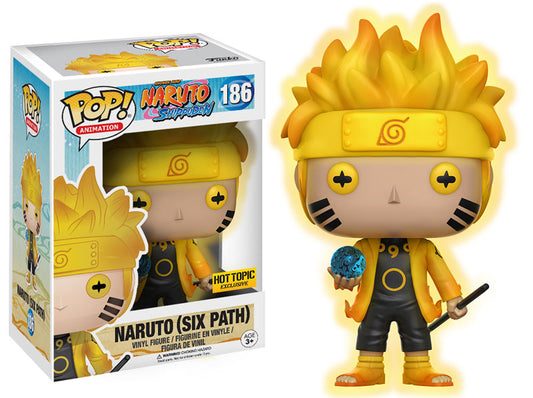 FUNKO POP! ANIMATION: NARUTO - NARUTO [SIX PATH - GITD] **HOT TOPIC EXCLUSIVE** #186