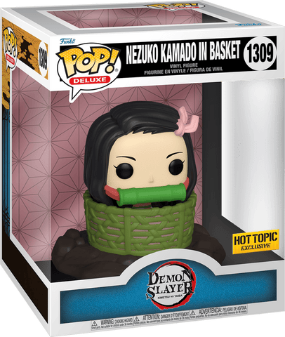 FUNKO POP! DELUXE ANIMATION: DEMON SLAYER - 6" NEZUKO KAMADO IN BASKET **HOT TOPIC EXCLUSIVE** #1309