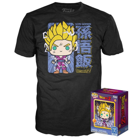 Funko Pop! and Tee: Dragon Ball Z Super Saiyan 2 Gohan T-Shirt (Small - XXL)