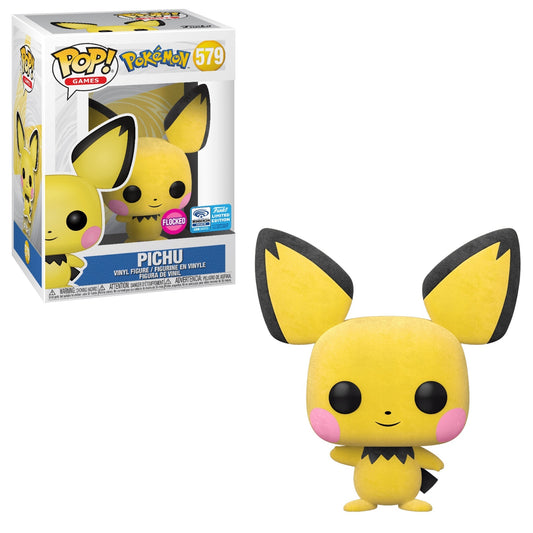 Funko Pop! Games: Pokemon - Pichu (Flocked) #579 [2020 Convention Exclusive]