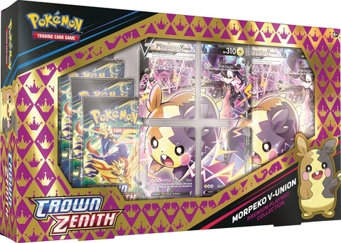 Pokemon TCG - Crown Zenith Morpeko V-Union Premium Playmat Collection Box Set