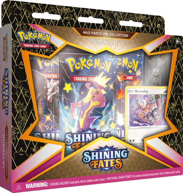 POKEMON - SHINING FATES - MAD PARTY PIN COLLECTION - BUNNELBY