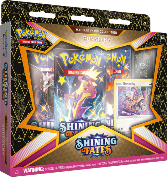 POKEMON - SHINING FATES - MAD PARTY PIN COLLECTION - BUNNELBY