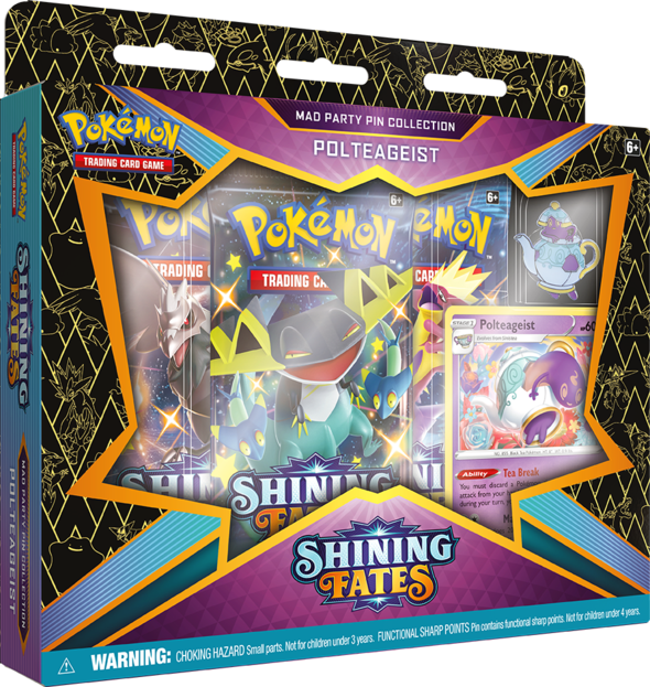 POKEMON - SHINING FATES - MAD PARTY PIN COLLECTION - POLTEAGEIST