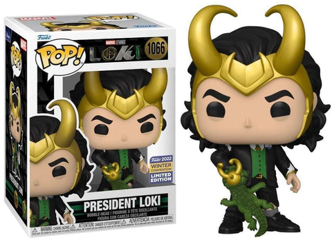 FUNKO POP! MARVEL: LOKI [TV SERIES] - PRESIDENT LOKI [W/ ALLIGATOR LOKI] **2022 WINTER CONVENTION EXCLUSIVE** #1066
