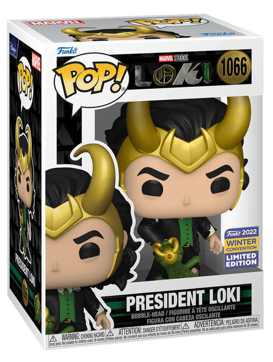FUNKO POP! MARVEL: LOKI [TV SERIES] - PRESIDENT LOKI [W/ ALLIGATOR LOKI] **2022 WINTER CONVENTION EXCLUSIVE** #1066