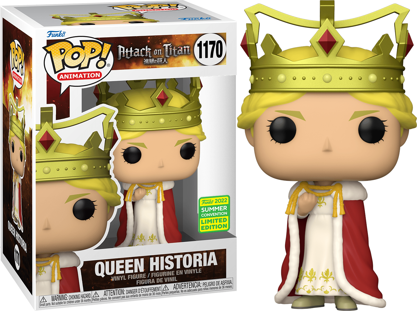 FUNKO POP! ANIMATION: ATTACK ON TITAN [A.O.T.] - QUEEN HISTORIA **2022 SDCC EXCLUSIVE** #1170
