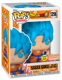 FUNKO POP! ANIMATION: DRAGON BALL SUPER [DBS] - SUPER SAIYAN GOD SUPER SAIYAN [SSGSS] GOKU [KAIO-KEN TIMES TWENTY] - [GITD] **BOXLUNCH EXCLUSIVE**#1256