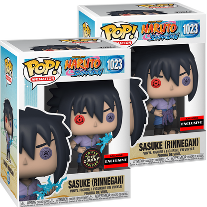 **Chase & Common Bundle** Funko Pop! Anime: Naruto - Sasuke (Rinnegan) #1023 [AAA Anime Exclusive]