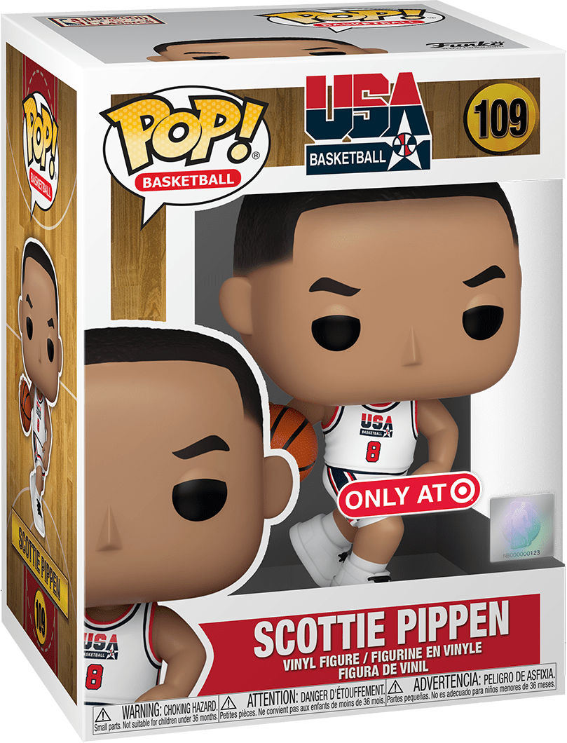 FUNKO POP! BASKETBALL [TEAM USA]: 1992 USA DREAM TEAM - SCOTTIE PIPPEN [WHITE JERSEY] **TARGET EXCLUSIVE** #109
