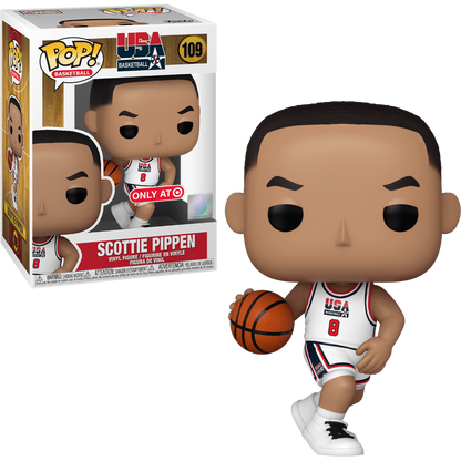FUNKO POP! BASKETBALL [TEAM USA]: 1992 USA DREAM TEAM - SCOTTIE PIPPEN [WHITE JERSEY] **TARGET EXCLUSIVE** #109