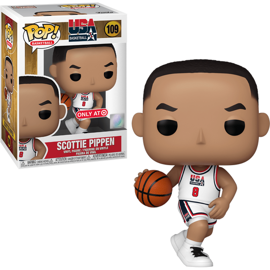 FUNKO POP! BASKETBALL [TEAM USA]: 1992 USA DREAM TEAM - SCOTTIE PIPPEN [WHITE JERSEY] **TARGET EXCLUSIVE** #109