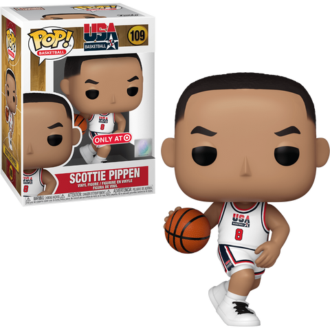 FUNKO POP! BASKETBALL [TEAM USA]: 1992 USA DREAM TEAM - SCOTTIE PIPPEN [WHITE JERSEY] **TARGET EXCLUSIVE** #109