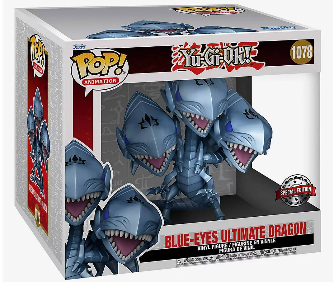 FUNKO POP! ANIMATION: YU-GI-OH - 6" BLUE-EYES ULTIMATE DRAGON **HOT TOPIC EXCLUSIVE** #1078