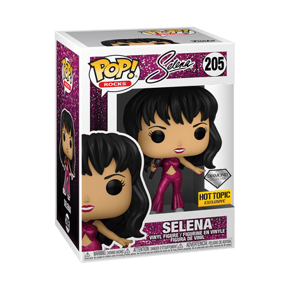 FUNKO POP! ROCKS [MUSIC] - SELENA [BURGUNDY OUTFIT - DIAMOND COLLECTION] **HOT TOPIC EXCLUSIVE** #205