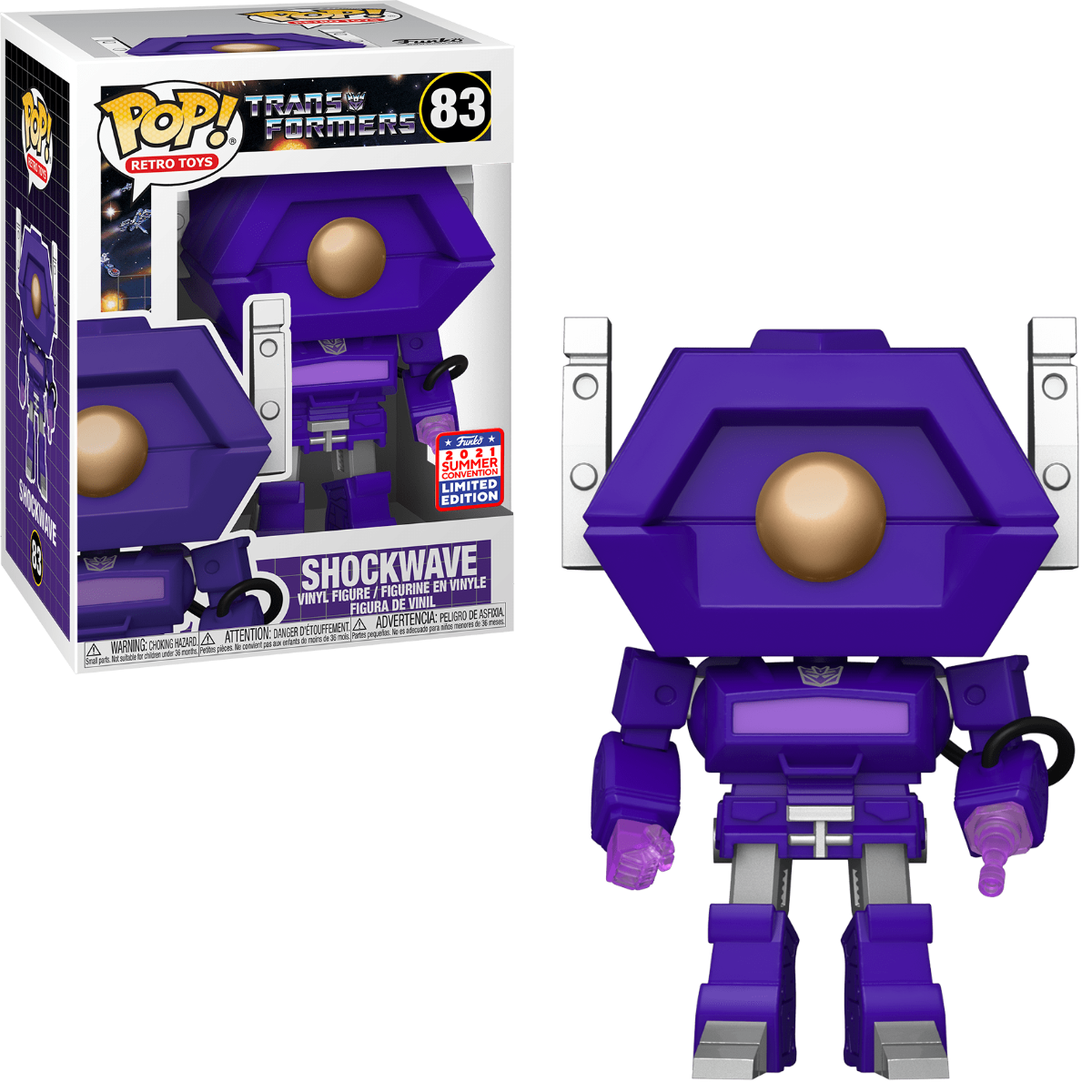FUNKO POP! RETRO TOYS: TRANSFORMERS - SHOCKWAVE **2021 VIRTUAL FUNKON EXCLUSIVE** #83
