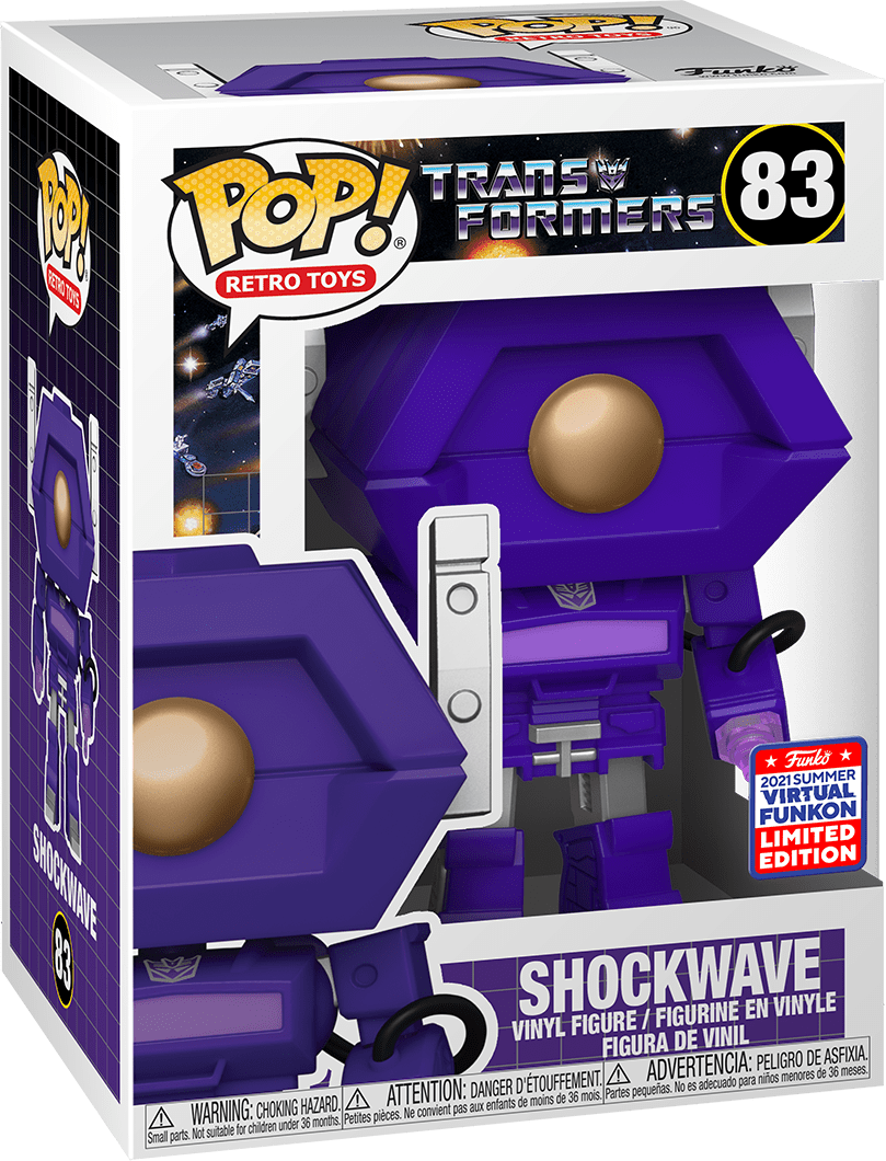 FUNKO POP! RETRO TOYS: TRANSFORMERS - SHOCKWAVE **2021 VIRTUAL FUNKON EXCLUSIVE** #83