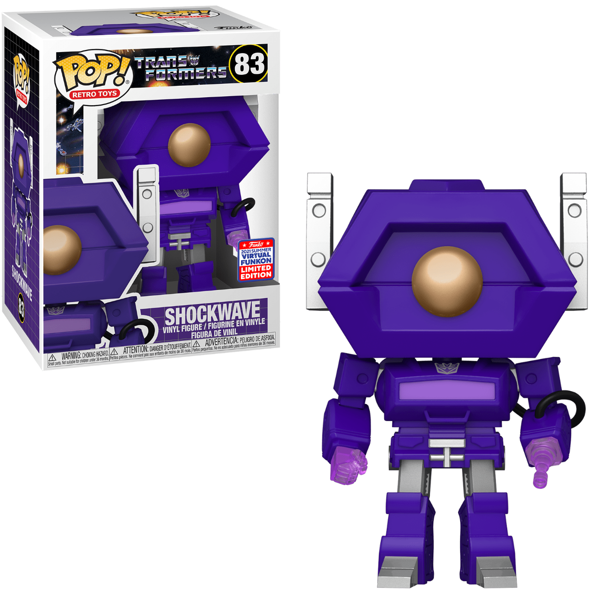 FUNKO POP! RETRO TOYS: TRANSFORMERS - SHOCKWAVE **2021 VIRTUAL FUNKON EXCLUSIVE** #83
