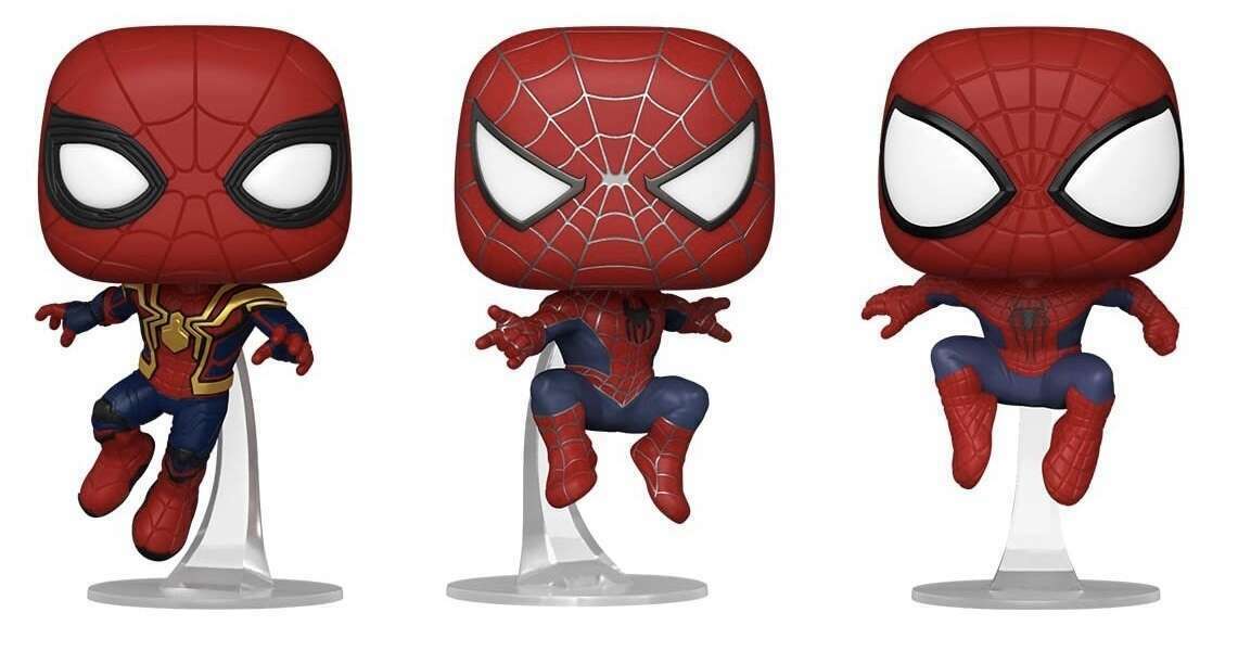 FUNKO POP! MARVEL - SPIDER-MAN: NO WAY HOME - [3PK] SPIDER-MAN, FRIENDLY NEIGHBOURHOOD SPIDER-MAN, THE AMAZING SPIDER-MAN **AMAZON EXCLUSIVE**