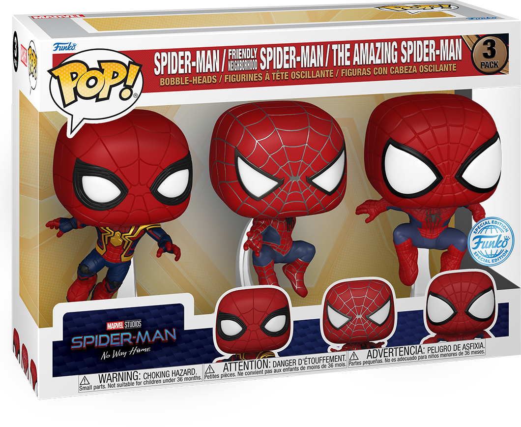FUNKO POP! MARVEL - SPIDER-MAN: NO WAY HOME - [3PK] SPIDER-MAN