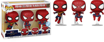 FUNKO POP! MARVEL - SPIDER-MAN: NO WAY HOME - [3PK] SPIDER-MAN, FRIENDLY NEIGHBOURHOOD SPIDER-MAN, THE AMAZING SPIDER-MAN **AMAZON EXCLUSIVE**