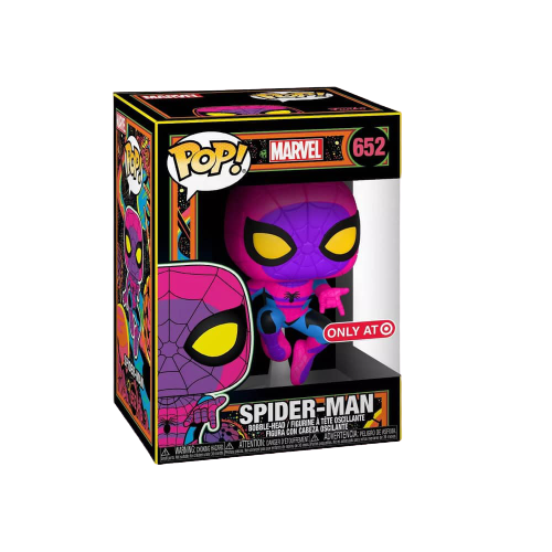 FUNKO POP & TEE - MARVEL - SPIDER-MAN [BLACK LIGHT GLOW] **TARGET EXCLUSIVE**