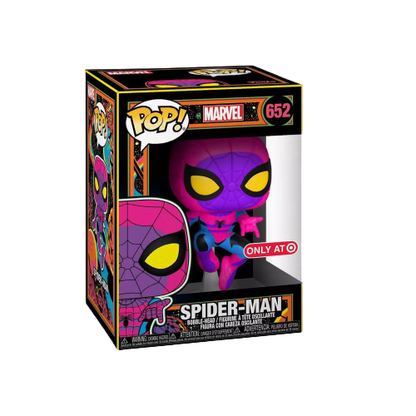 FUNKO POP & TEE - MARVEL - SPIDER-MAN [BLACK LIGHT GLOW] **TARGET EXCLUSIVE**