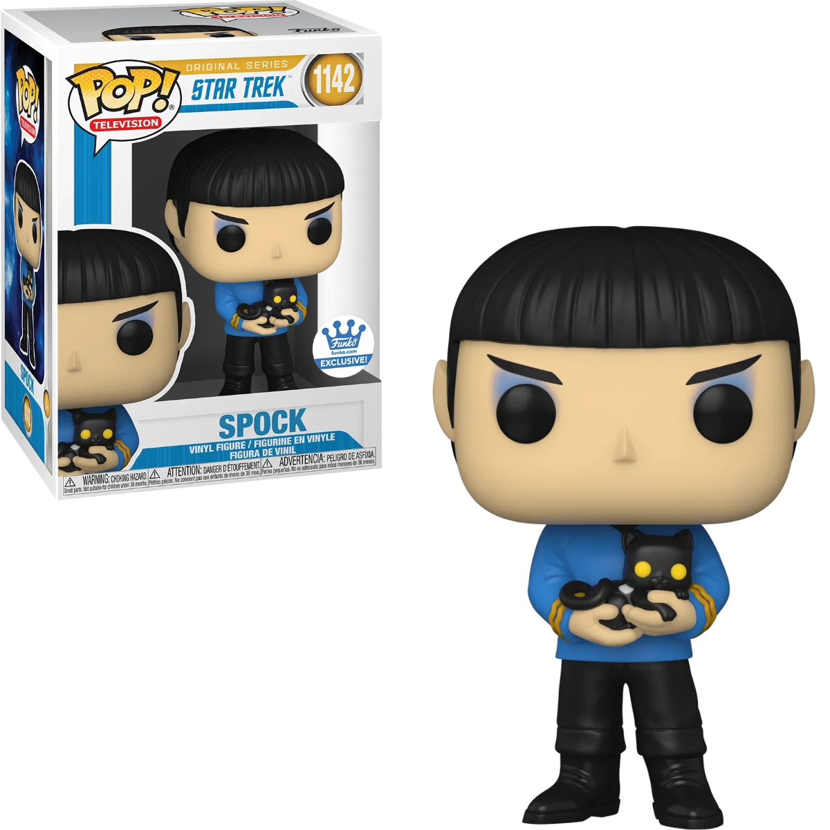FUNKO POP! TELEVISION: STAR TREK - SPOCK [W/ CAT] **FUNKO SHOP EXCLUSIVE** #1142
