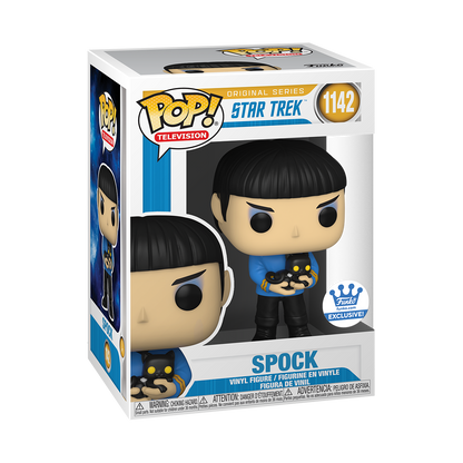 FUNKO POP! TELEVISION: STAR TREK - SPOCK [W/ CAT] **FUNKO SHOP EXCLUSIVE** #1142