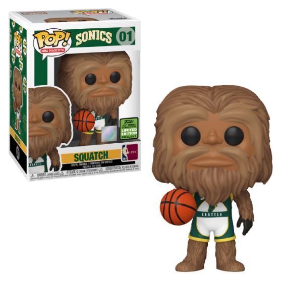FUNKO POP! NBA MASCOTS: SEATTLE SONICS - SQUATCH **2021 ECCC EXCLUSIVE** #01