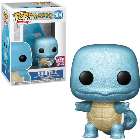 FUNKO POP! GAMES: POKEMON - SQUIRTLE [DIAMOND COLLECTION] **2021 SDCC EXCLUSIVE** #504