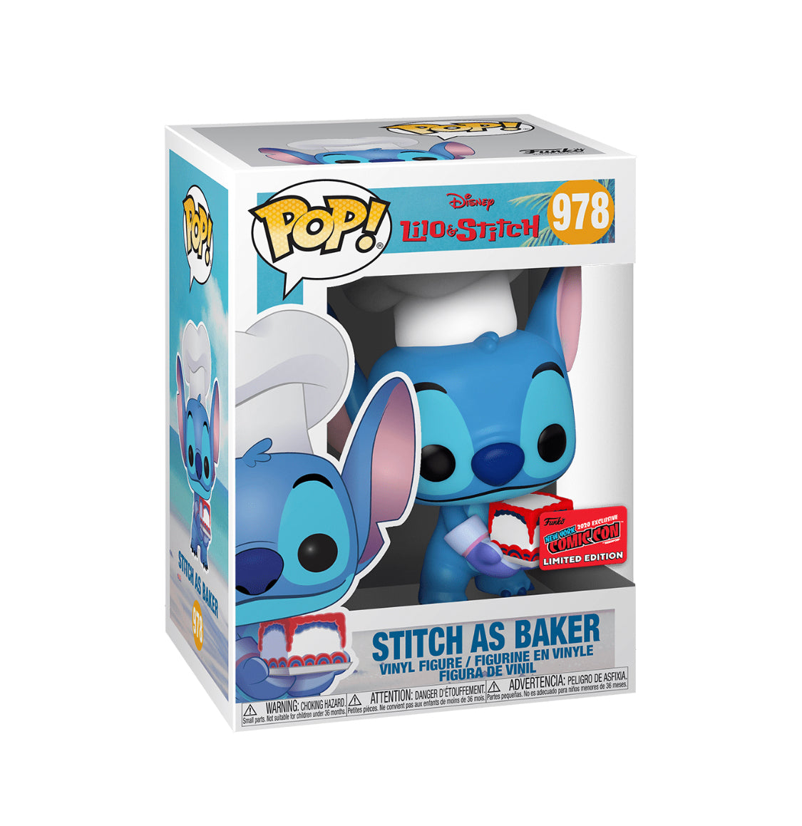 FUNKO POP! DISNEY: LILO & STITCH - STITCH [AS BAKER] **2020 NYCC EXCLUSIVE** #978
