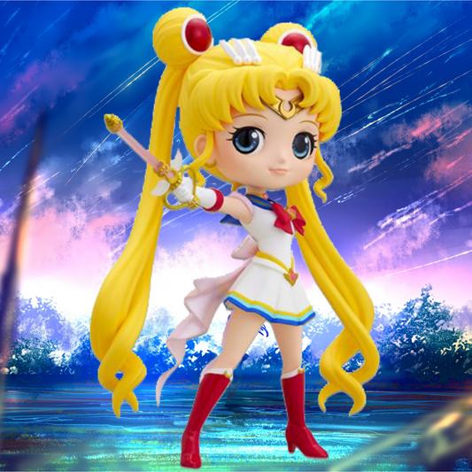 BANPRESTO Pretty Guardian Sailor Moon Eternal The Movie Super Sailor Moon Kaleidoscope Ver. Q Posket Statue