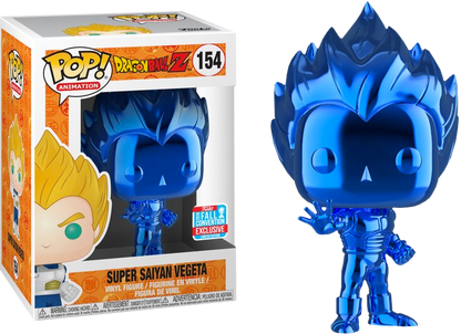 FUNKO POP! ANIMATION: DRAGON BALL Z [DBZ] - SUPER SAIYAN [SSJ] VEGETA [BLUE CHROME] **2018 NYCC / TOY TOKYO EXCLUSIVE** #154