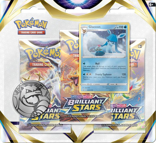 Pokemon TCG: Sword & Shield - Brilliant Stars 3pc Blister Pack