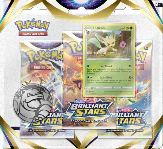 Pokemon TCG: Sword & Shield - Brilliant Stars 3pc Blister Pack