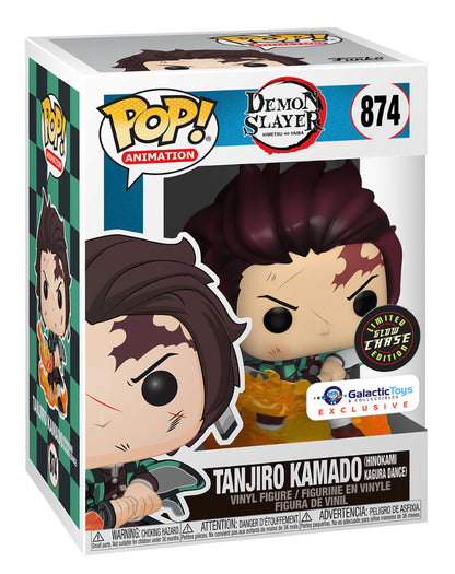 **CHASE & COMMON COMBO** FUNKO POP! ANIMATION: DEMON SLAYER - TANJIRO KAMADO [HINOKAMI KAGURA DANCE / BREATH OF THE SUN] **GALACTIC TOYS EXCLUSIVE** #874