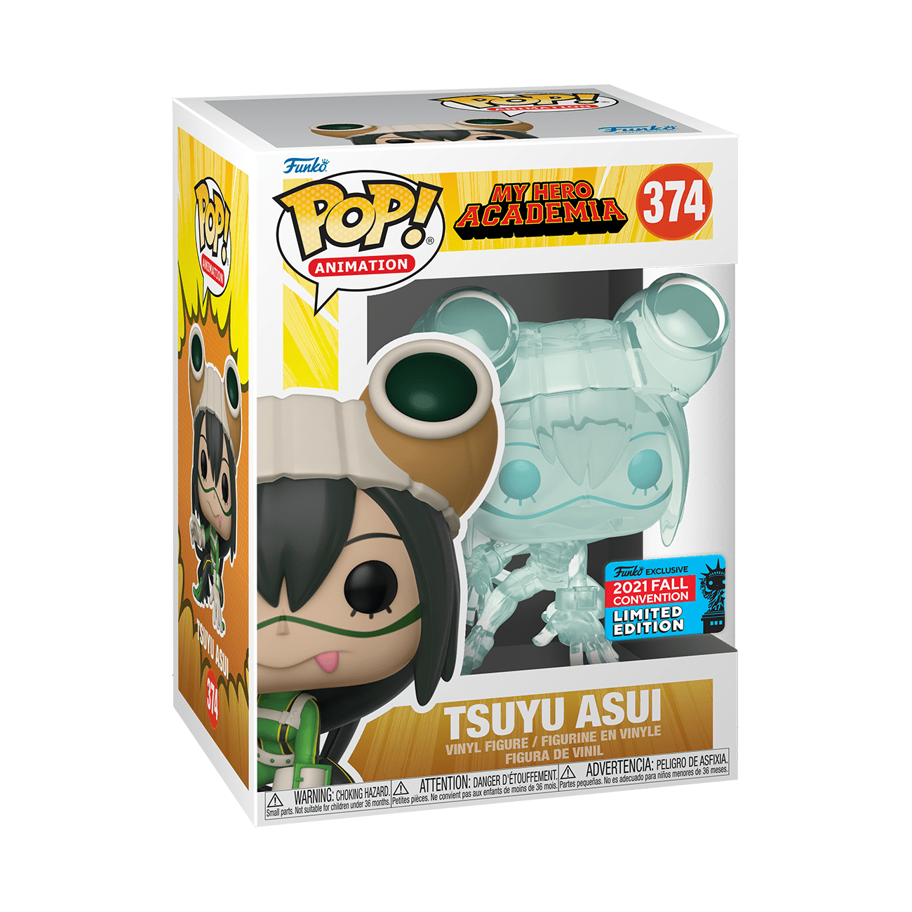 Funko Pop! Anime: My Hero Academia - Tsuyu Asui (Clear Transparent) #374 [2021 NYCC Convention Exclusive]