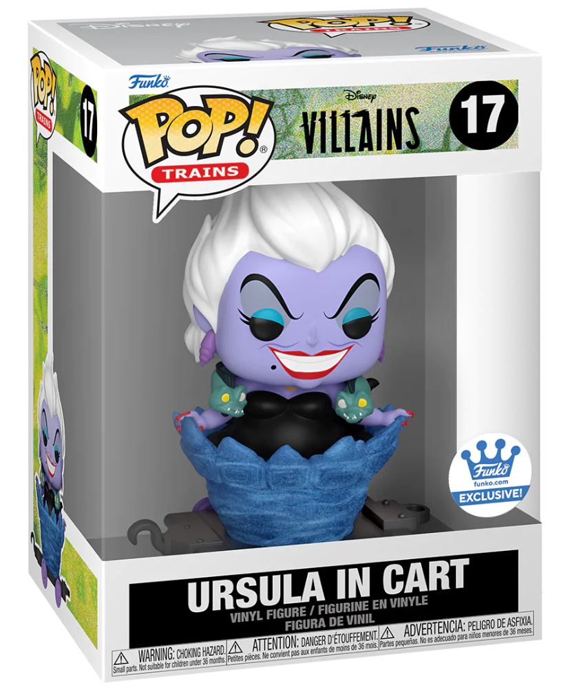 FUNKO POP! DISNEY [TRAINS]: VILLAINS - URSULA IN CART **FUNKO SHOP EXCLUSIVE** #17