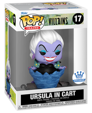 FUNKO POP! DISNEY [TRAINS]: VILLAINS - URSULA IN CART **FUNKO SHOP EXCLUSIVE** #17