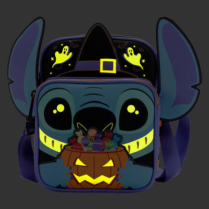 LOUNGEFLY DISNEY LILO & STITCH STITCH HALLOWEEN CANDY PASSPORT BAG
