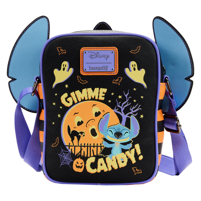 LOUNGEFLY DISNEY LILO & STITCH STITCH HALLOWEEN CANDY PASSPORT BAG