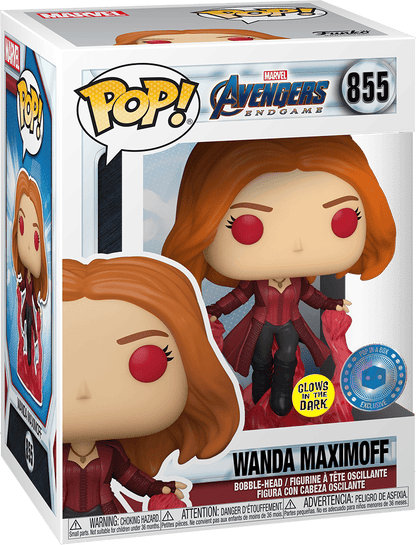 FUNKO POP! MARVEL - AVENGERS: ENDGAME - WANDA MAXIMOFF [GITD] **POP IN A BOX EXCLUSIVE** #855
