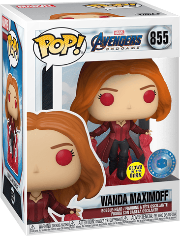 FUNKO POP! MARVEL - AVENGERS: ENDGAME - WANDA MAXIMOFF [GITD] **POP IN A BOX EXCLUSIVE** #855