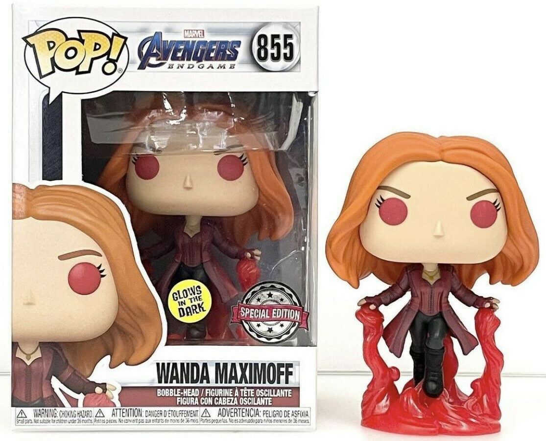 FUNKO POP! MARVEL - AVENGERS: ENDGAME - WANDA MAXIMOFF [GITD] **POP IN A BOX EXCLUSIVE** #855