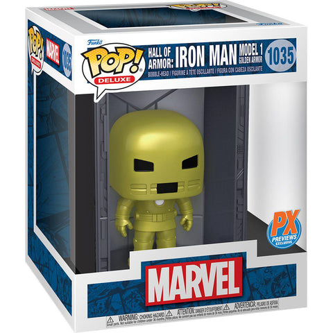 FUNKO POP! MARVEL - 6" HALL OF ARMOR: IRON MAN [MODEL 1 - GOLDEN ARMOR] **PX PREVIEWS EXCLUSIVE** #1035