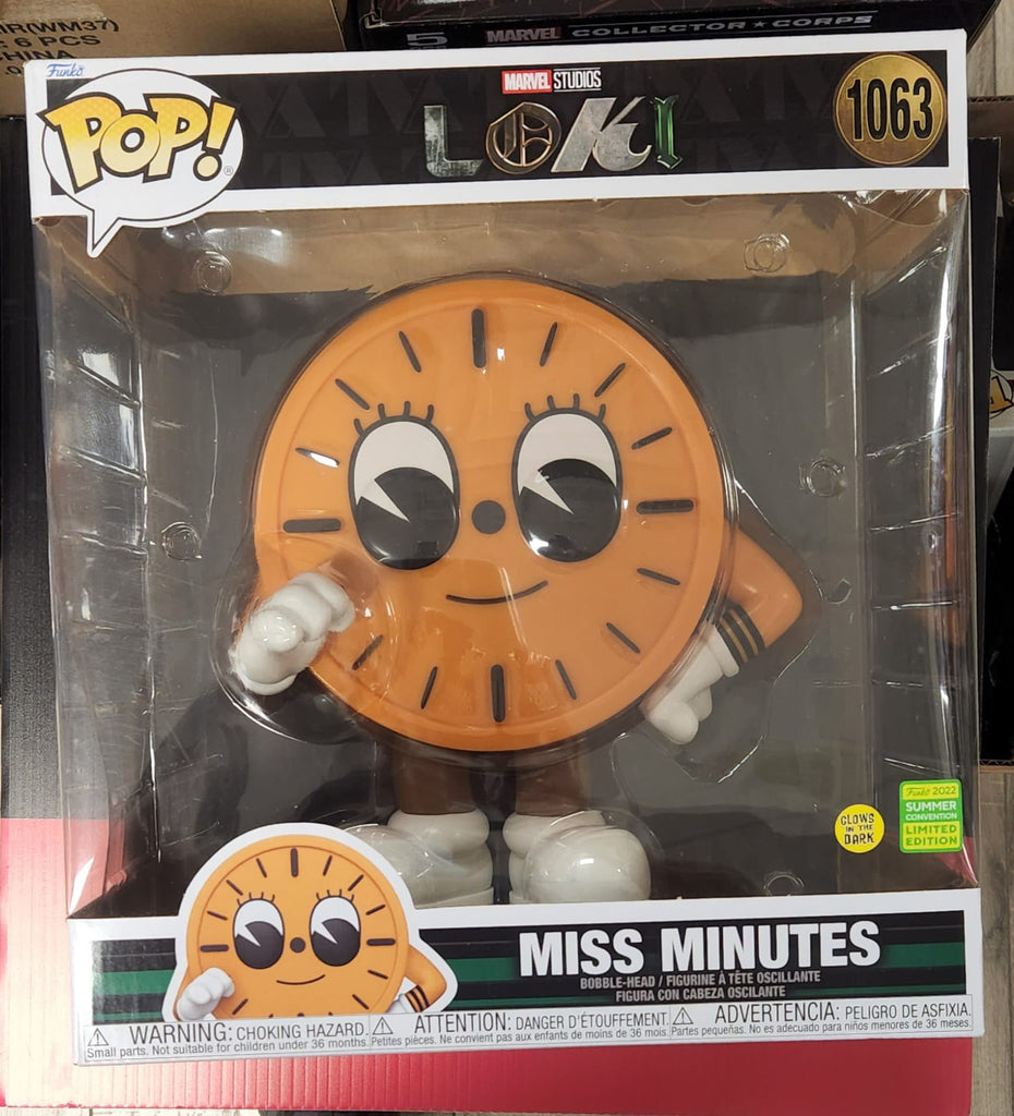 Funko Pop 2022 SDCC Shared Summer Exclusive Jumbo Loki Miss Minutes with  Exclusive Sticker